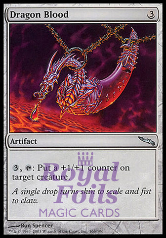 Dragon Blood 2x FOIL MDN MTG Mirrodin Uncommon MINT artifact