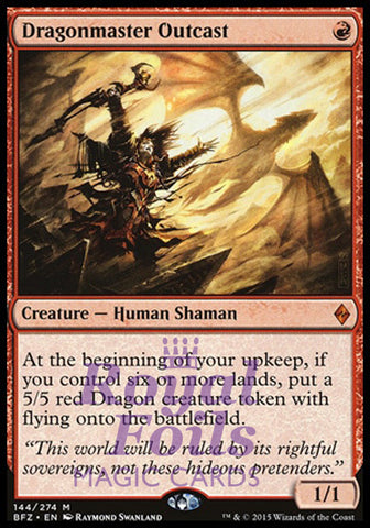 Dragonmaster Outcast 1x FOIL BFZ MTG Battle for Zendikar Mythic MINT red