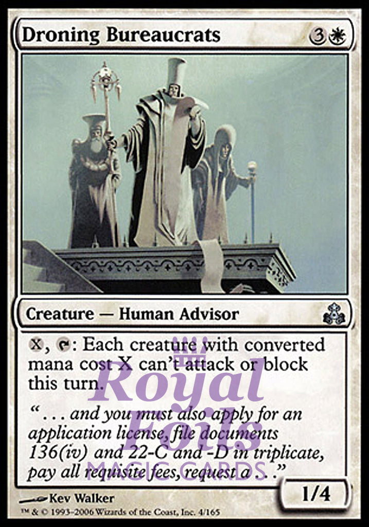 Droning Bureaucrats 4x FOIL GPT MTG Guildpact Uncommon 2 MINT +2 NM white