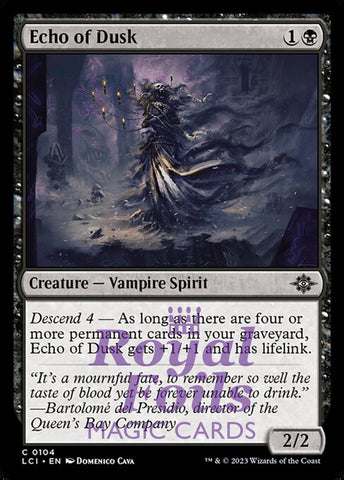 Echo of Dusk 4x FOIL Lost Caverns of Ixalan MTG LCI Common MINT black