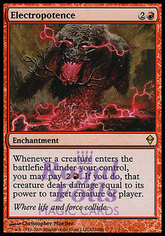 Electropotence 1x FOIL ZEN MTG Zendikar Rare MINT red