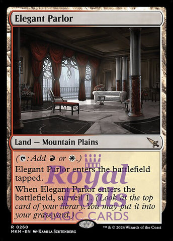 Elegant Parlor 1x FOIL MTG Murders at Karlov Manor MKM Rare MINT red white land