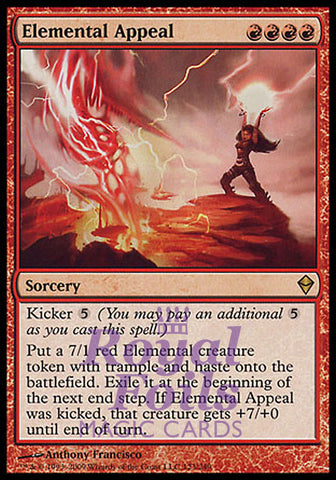 Elemental Appeal 1x FOIL ZEN MTG Zendikar Rare MINT red