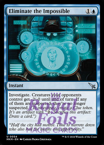 Eliminate the Impossible 4x FOIL MTG Murders at Karlov Manor MKM Uncommon MINT blue