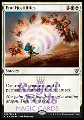 End Hostilities 1x FOIL MTG KTK Khans of Tarkir Rare MINT white