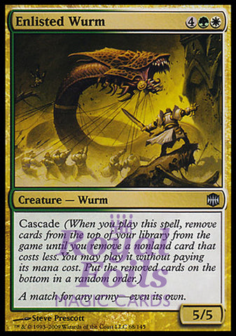 Enlisted Wurm 2x FOIL ARB MTG Alara Reborn Uncommon MINT white green