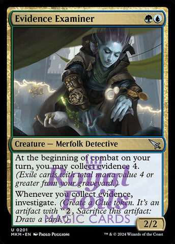 Evidence Examiner 4x FOIL MTG Murders at Karlov Manor MKM Uncommon MINT green blue
