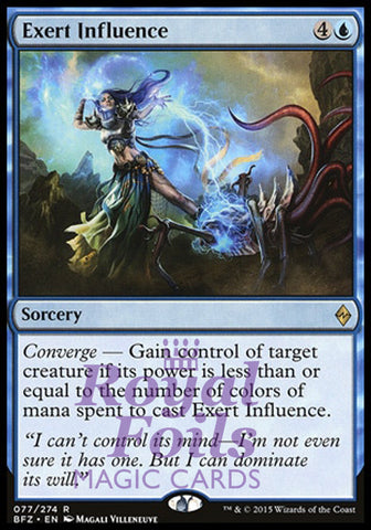 Exert Influence 2x FOIL BFZ MTG Battle for Zendikar Rare MINT blue