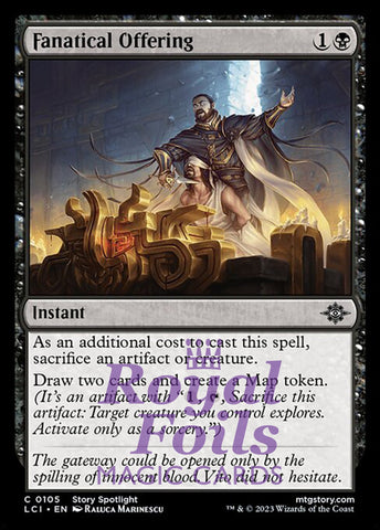 Fanatical Offering 4x FOIL Lost Caverns of Ixalan MTG LCI Common MINT black