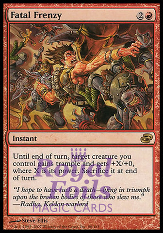 Fatal Frenzy 1x FOIL PLC MTG Planar Chaos Rare MINT red