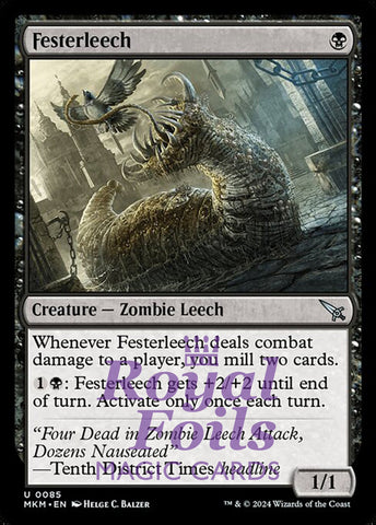 Festerleech 4x FOIL MTG Murders at Karlov Manor MKM Uncommon MINT black