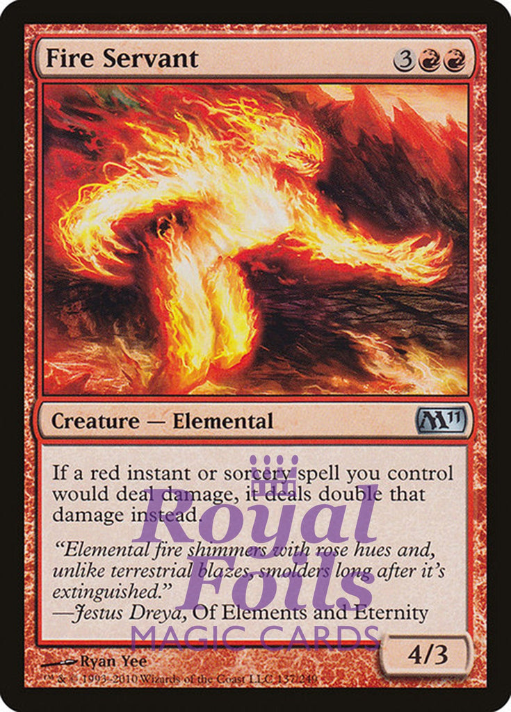 Fire Servant 1x FOIL MTG M11 Core Set Uncommon MINT red