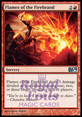 Flames of the Firebrand 2x FOIL MTG M14 Core Set Uncommon MINT red