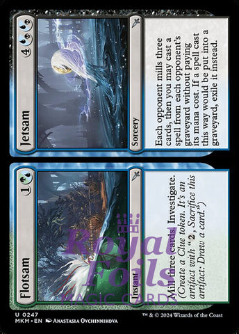 Flotsam // Jetsam 4x FOIL MTG Murders at Karlov Manor MKM Uncommon MINT blue black
