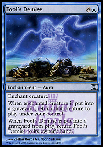 Fool's Demise 1x FOIL TSP MTG Time Spiral Uncommon NM blue