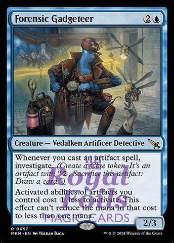 Forensic Gadgeteer 1x FOIL MTG Murders at Karlov Manor MKM Rare MINT blue