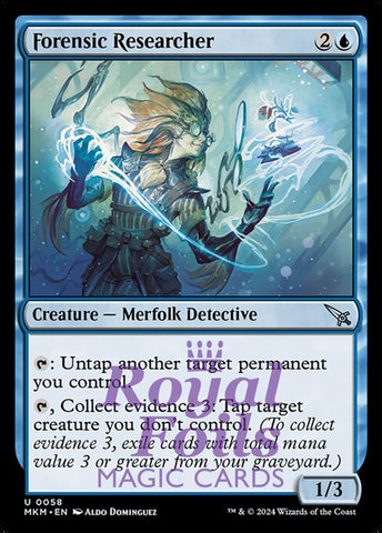 Forensic Researcher 4x FOIL MTG Murders at Karlov Manor MKM Uncommon MINT blue
