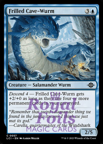 Frilled Cave-Wurm 4x FOIL Lost Caverns of Ixalan MTG LCI Common MINT blue