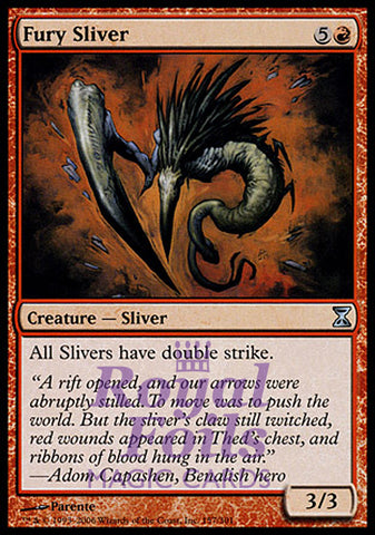 Fury Sliver 1x FOIL TSP MTG Time Spiral Uncommon MINT red