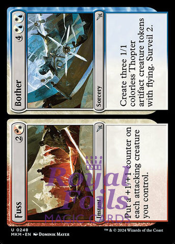 Fuss // Bother 4x FOIL MTG Murders at Karlov Manor MKM Uncommon MINT red white blue