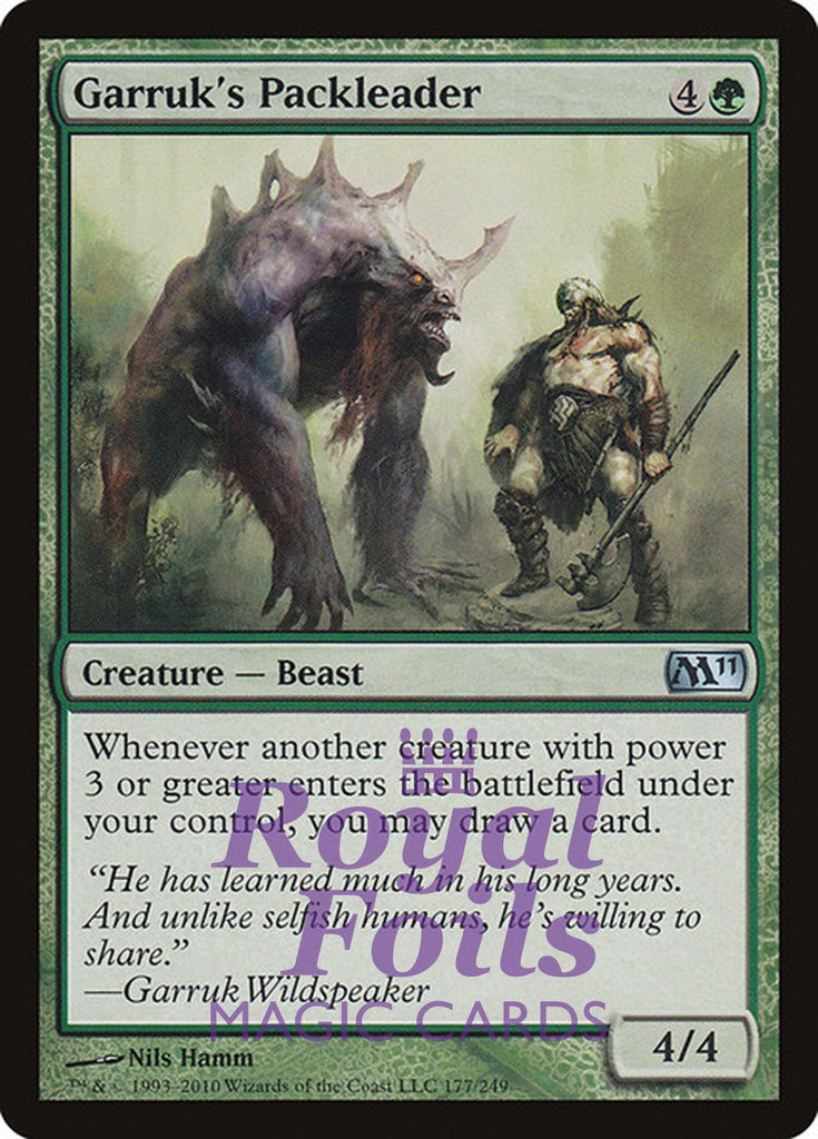 Garruk's Packleader 1x FOIL MTG M11 Core Set Uncommon MINT green