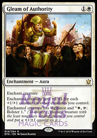 Gleam of Authority 1x FOIL DTK MTG Dragons of Tarkir Rare MINT white