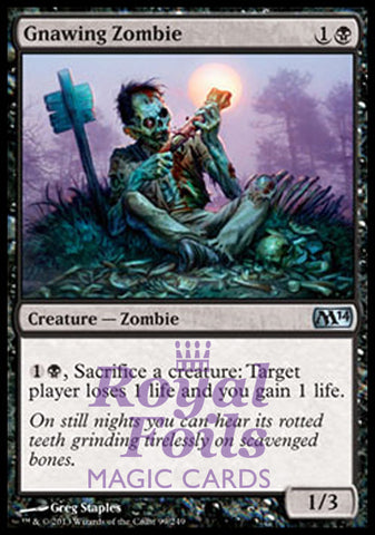 Gnawing Zombie 2x FOIL MTG M14 2014 Core Set Uncommon MINT black