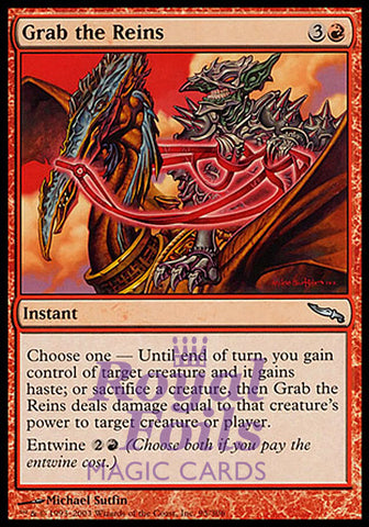 Grab the Reins 1x FOIL MDN MTG Mirrodin Uncommon MINT red