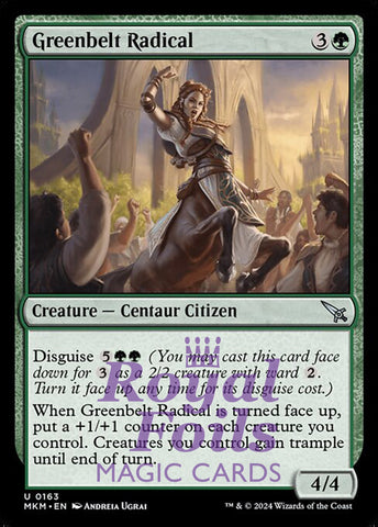 Greenbelt Radical 4x FOIL MTG Murders at Karlov Manor MKM Uncommon MINT green
