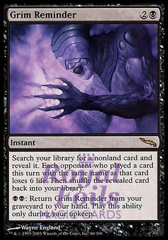 Grim Reminder 1x FOIL MDN MTG Mirrodin Rare MINT black