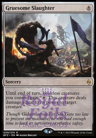 Gruesome Slaughter 1x FOIL BFZ MTG Battle for Zendikar Rare MINT colorless