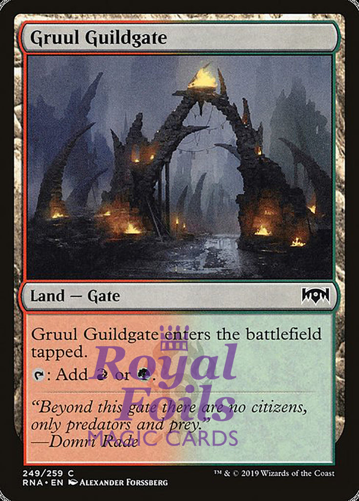 Gruul Guildgate #249 2x FOIL RNA MTG Ravnica Allegiance Common MINT red green land