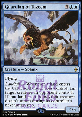 Guardian of Tazeem 2x FOIL BFZ MTG Battle for Zendikar Rare MINT blue