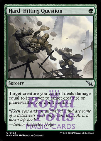 Hard-Hitting Question 4x FOIL MTG Murders at Karlov Manor MKM Uncommon MINT green
