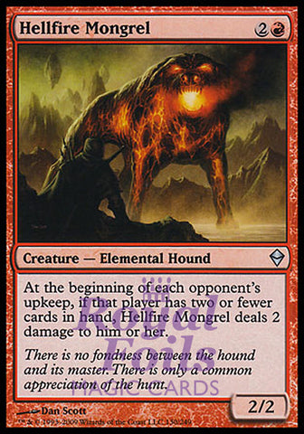 Hellfire Mongrel 2x FOIL ZEN MTG Zendikar Uncommon MINT red