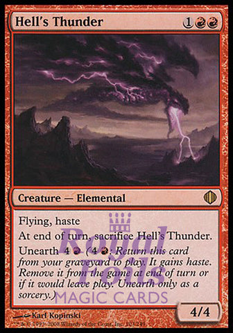 Hell's Thunder 1x FOIL ALA MTG Shards of Alara Rare MINT red
