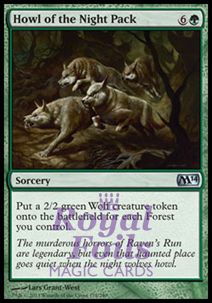 Howl of the Night Pack 2x FOIL MTG M14 Core Set Uncommon MINT green