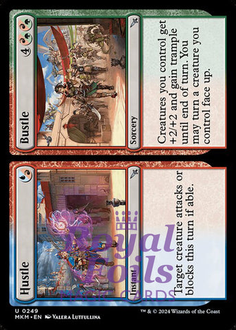 Hustle // Bustle 4x FOIL MTG Murders at Karlov Manor MKM Uncommon MINT blue red green