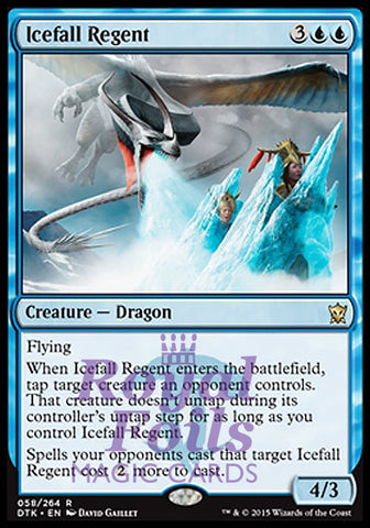 Icefall Regent 1x FOIL DTK MTG Dragons of Tarkir Rare MINT blue