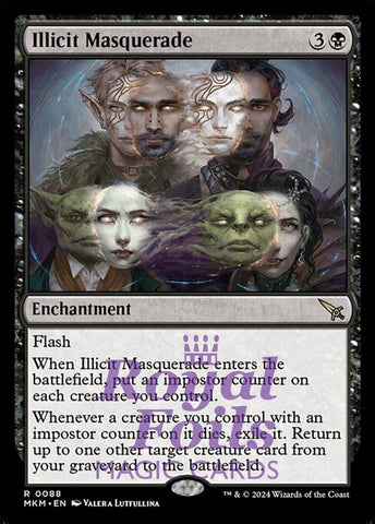 Illicit Masquerade 2x FOIL MTG Murders at Karlov Manor MKM Rare MINT black