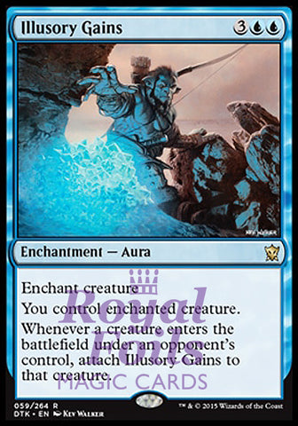 Illusory Gains 2x FOIL DTK MTG Dragons of Tarkir Rare MINT blue