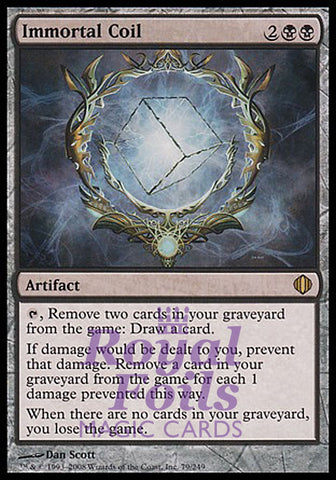 Immortal Coil 1x FOIL ALA MTG Shards of Alara Rare MINT black artifact