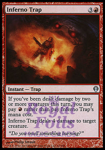 Inferno Trap 4x FOIL ZEN MTG Zendikar Uncommon MINT red