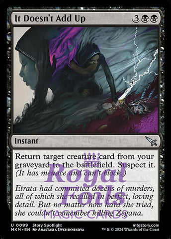 It Doesn't Add Up 4x FOIL MTG Murders at Karlov Manor MKM Uncommon MINT black