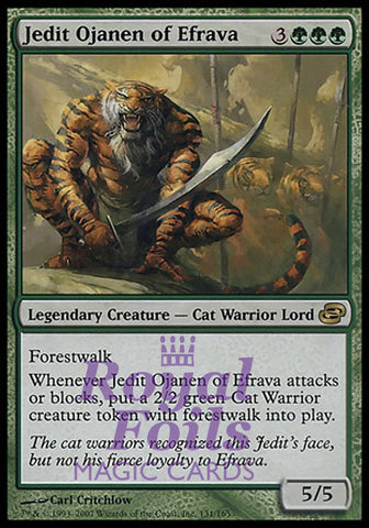 Jedit Ojanen of Efrava 1x FOIL PLC MTG Planar Chaos Rare MINT green