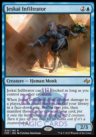 Jeskai Infiltrator 1x FOIL FRF MTG Fate Reforged Rare MINT blue