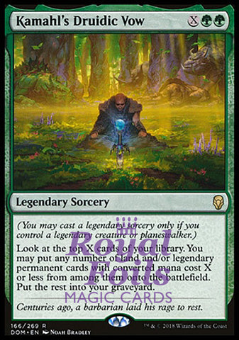 Kamahl's Druidic Vow 1x FOIL DOM MTG Dominaria Uncommon MINT green