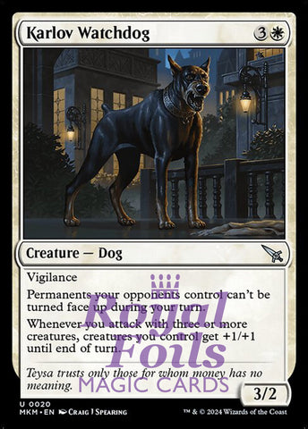 Karlov Watchdog 4x FOIL MTG Murders at Karlov Manor MKM Uncommon MINT white