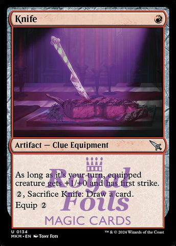 Knife 4x FOIL MTG Murders at Karlov Manor MKM Uncommon MINT red artifact