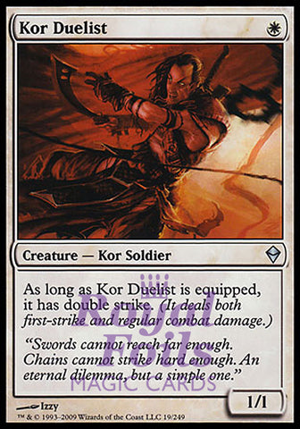 Kor Duelist 2x FOIL ZEN MTG Zendikar Uncommon MINT white
